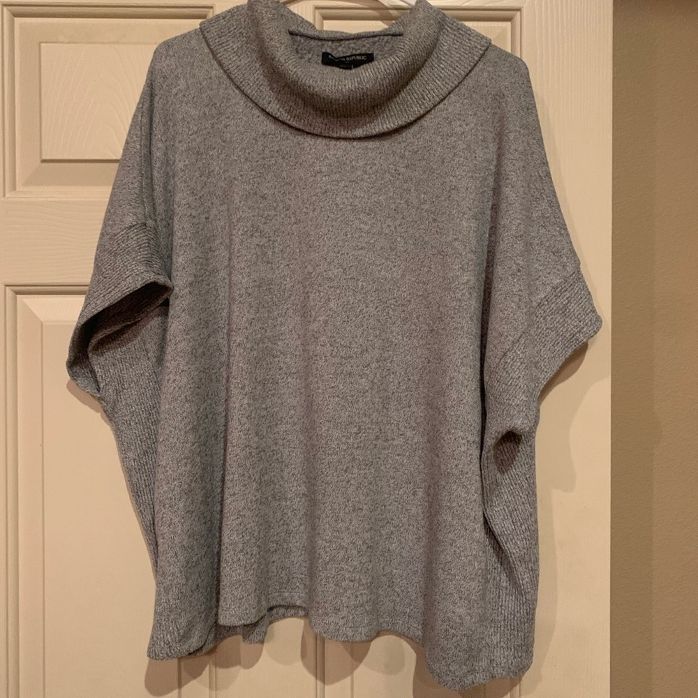 Banana Republic Heather Gray Cowl Neck Sweater